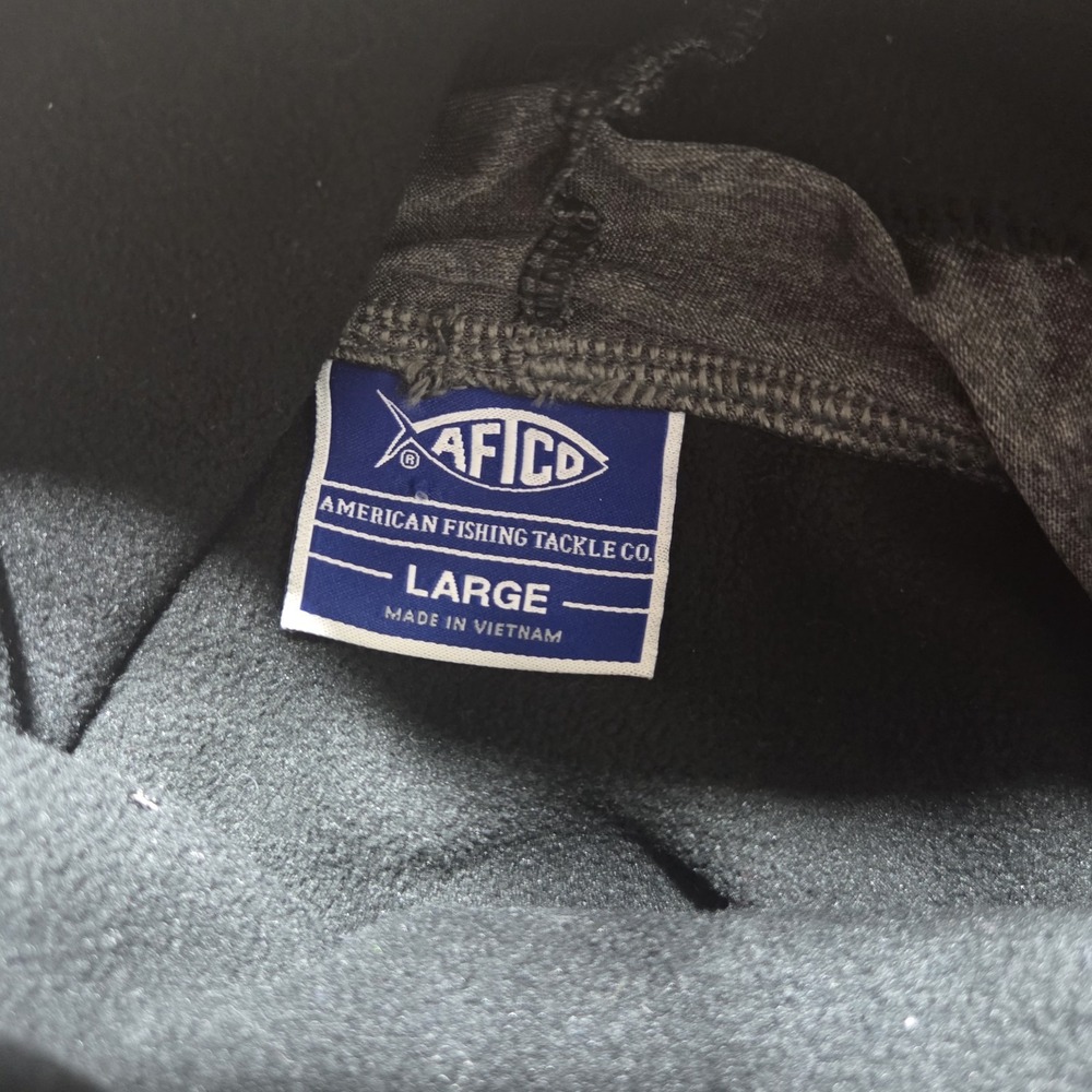 AFTCO Reaper Hoodie Mens Large Gray Fishing Sweatshirt - Picture 5 of 8